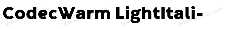 CodecWarm LightItali字体转换